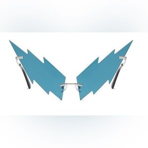 Blue Lightning Rimless Sunglasses for Women
